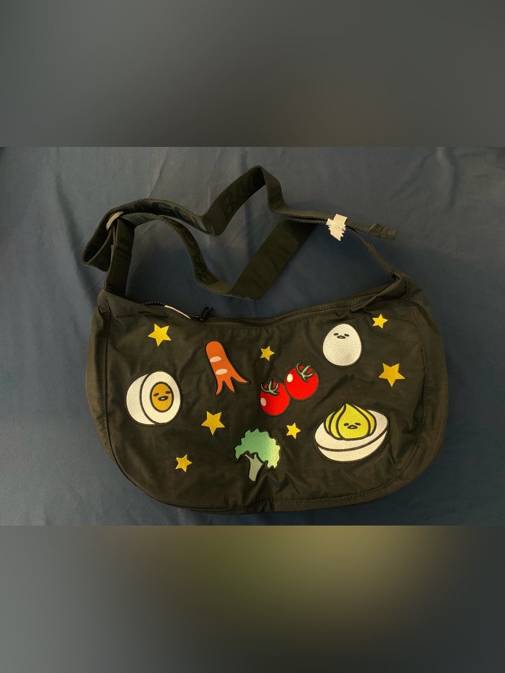 NWT Baggu Gudetama Medium Nylon Crescent Bag